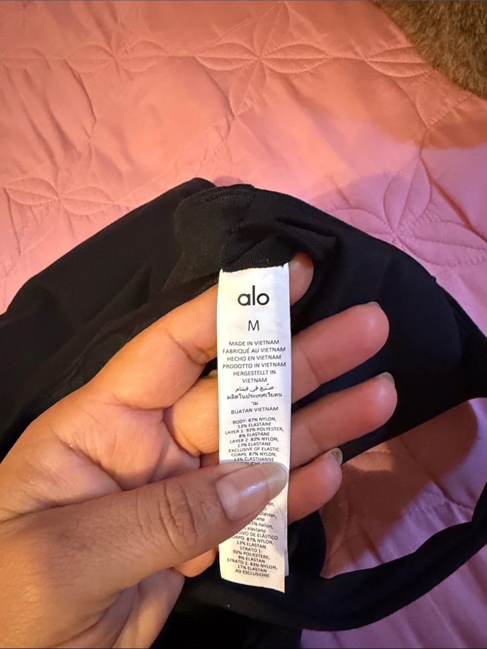 ALO Yoga Black Strappy A-Line Mini Dress